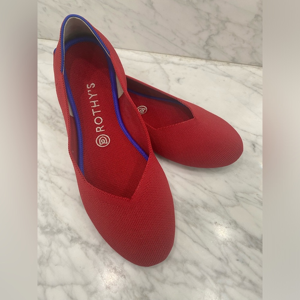Rothy's Vibrant Red Flats